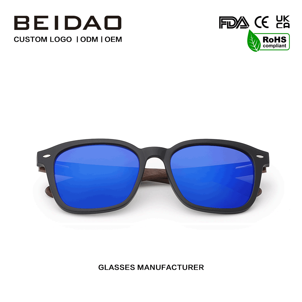 Moda Retro Əl istehsalı UV400 TR90 Çərçivə Polarizasiyalı Günəş eynəkləri
