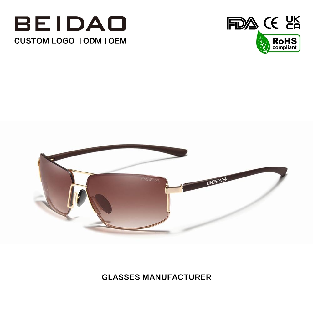 Unisex Vintage Square Alüminium Polarizasiyalı Günəş Eynəyi